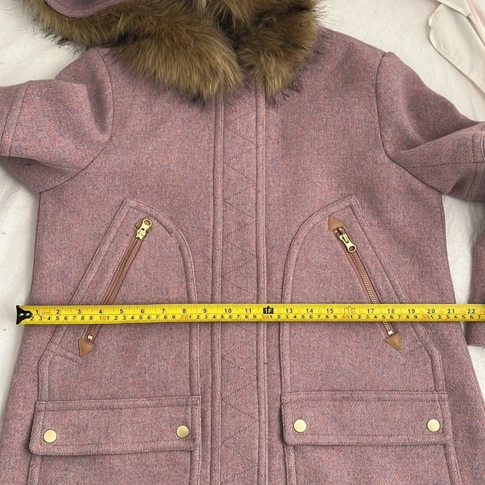 J Crew Chateau Parka in multicolor Heather Cotton Candy lavender coral coat - Picture 12 of 16